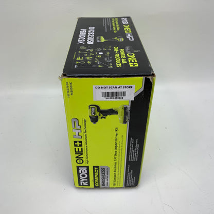 New Ryobi PSBID02K 18V ONE+ HP Brushless Compact 1/4" Impact Driver Kit