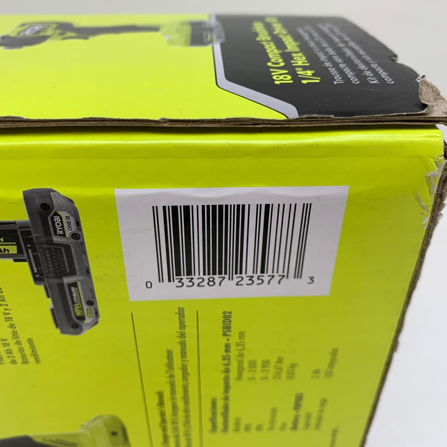 New Ryobi PSBID02K 18V ONE+ HP Brushless Compact 1/4" Impact Driver Kit