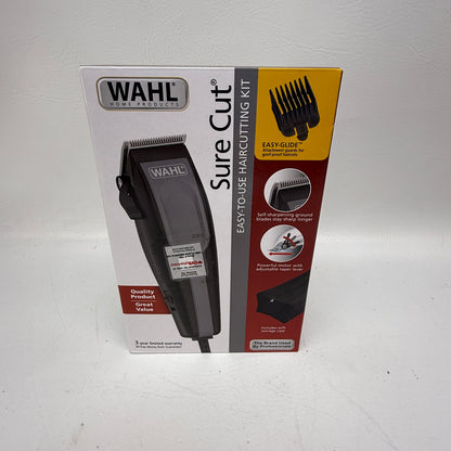 New WAHL Sure Cut Hair Clipper Kit 79449-1001 Corded 15-Piece Home Haircutting