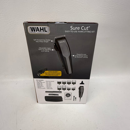 New WAHL Sure Cut Hair Clipper Kit 79449-1001 Corded 15-Piece Home Haircutting