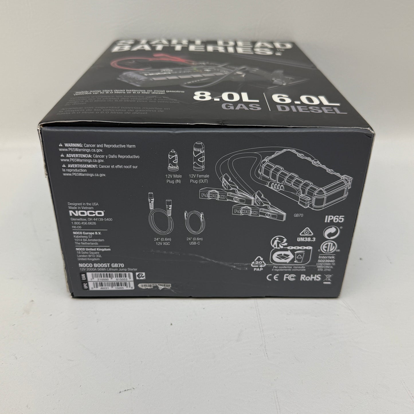 New Noco Boost HD 2000A Lithium Jump Starter GB70