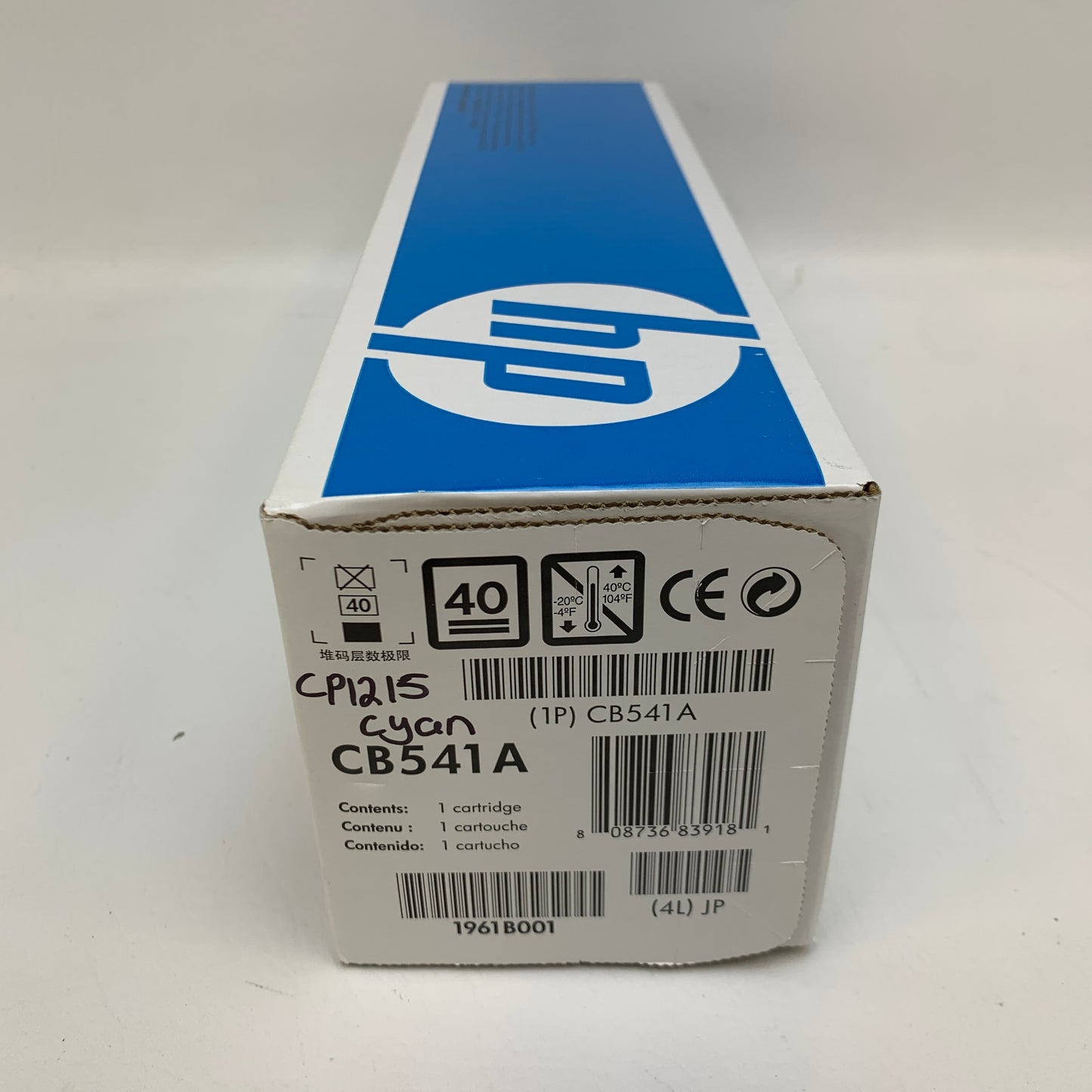 New HP 125A Cyan Original LaserJet Toner Cartridge 1400 Pages CB541A