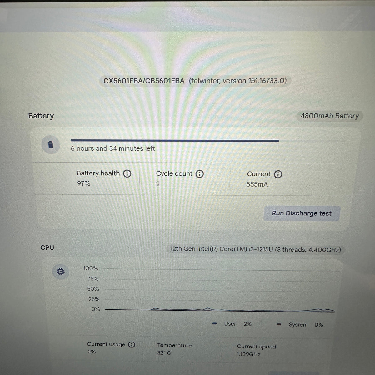 Asus Chromebook Flip CX5 CX5601FB 16" i3-1215U 1.2GHz 8GB RAM 512GB SSD