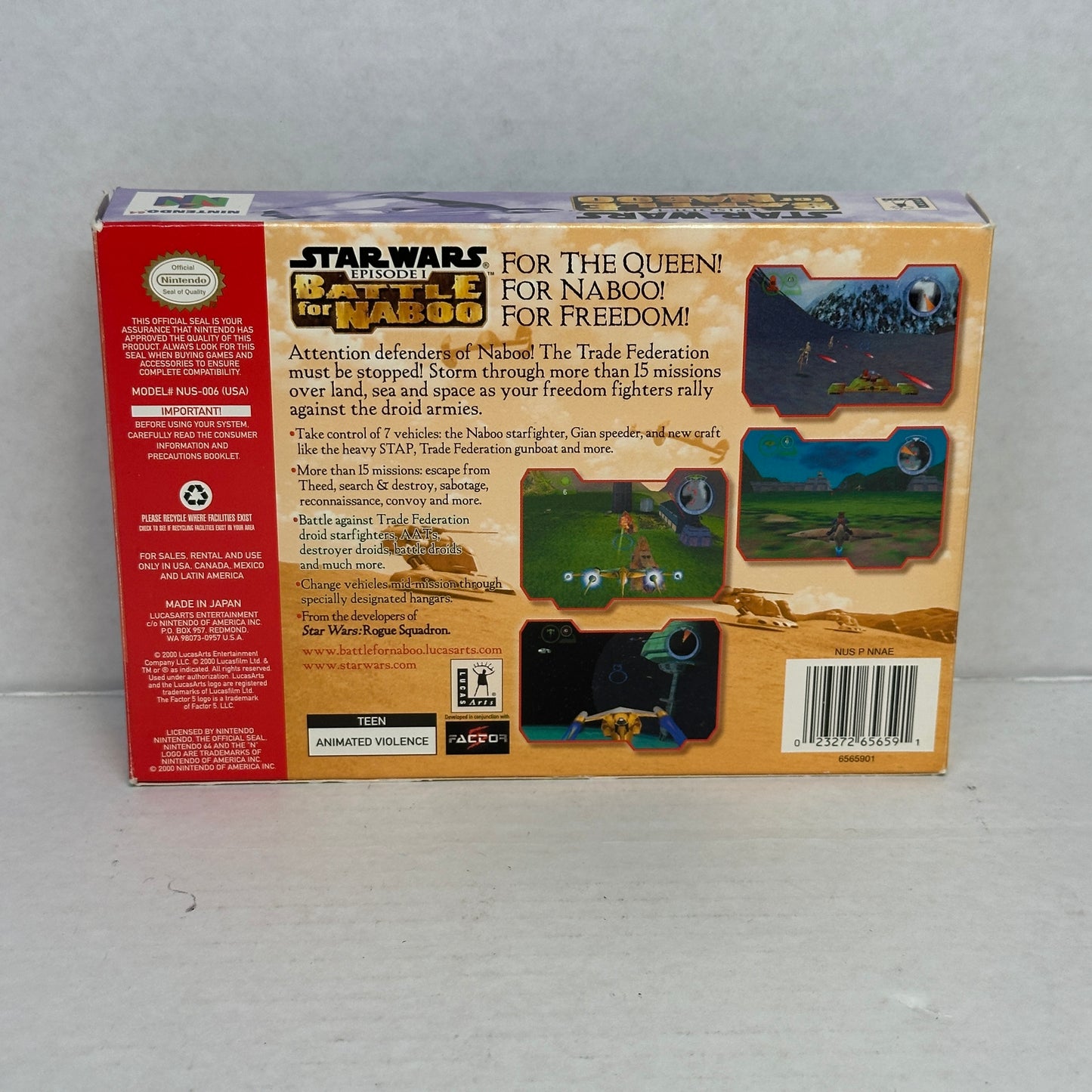 Star Wars Battle for Naboo (Nintendo 64 N64, 2000)
