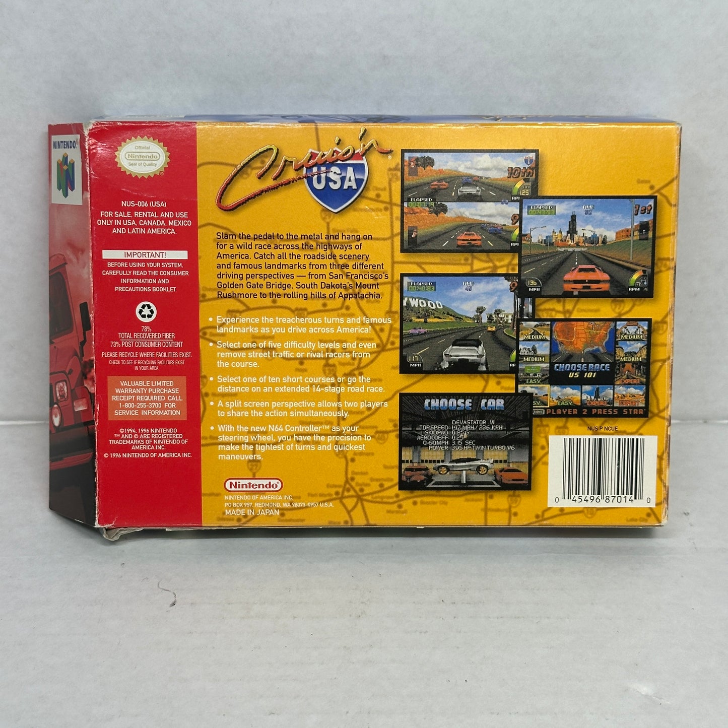 Cruis'n USA (Nintendo 64 N64, 1996)