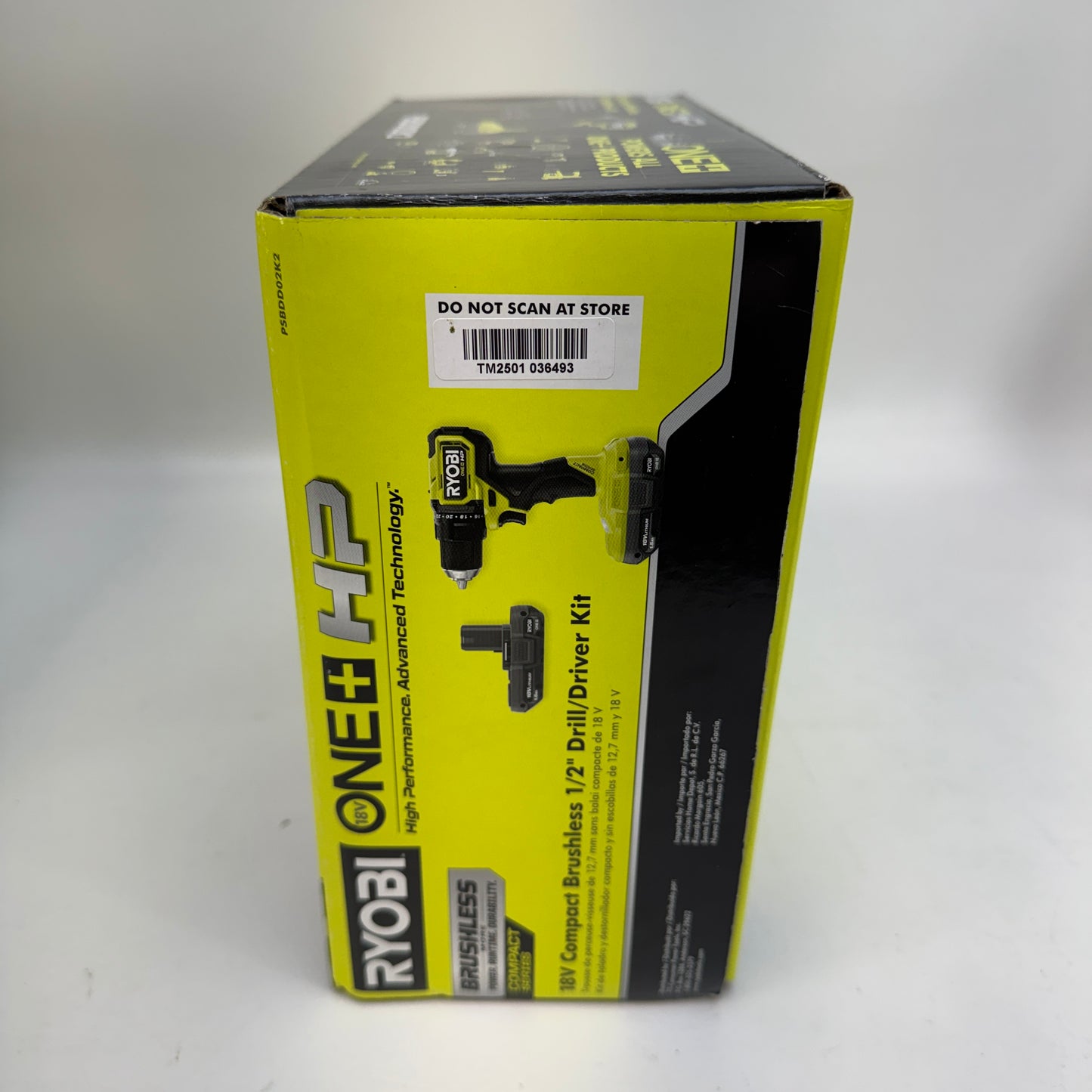 New Ryobi PSBDD02K2 18V ONE+ HP Brushless Compact Drill/Driver Kit