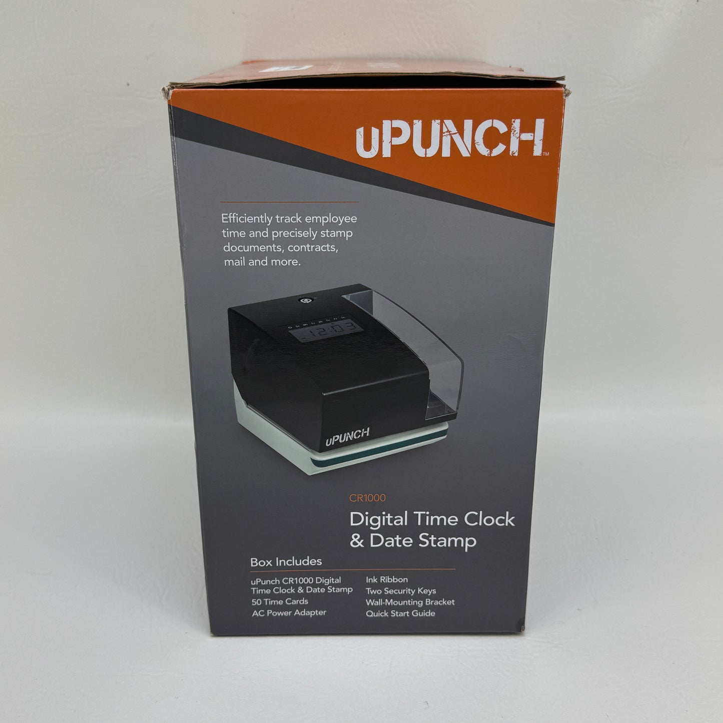 New uPUNCH CR1000 Digital Time Clock & Date Stamp