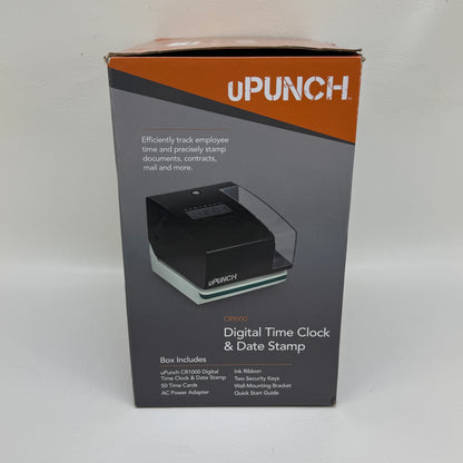 New uPUNCH CR1000 Digital Time Clock & Date Stamp