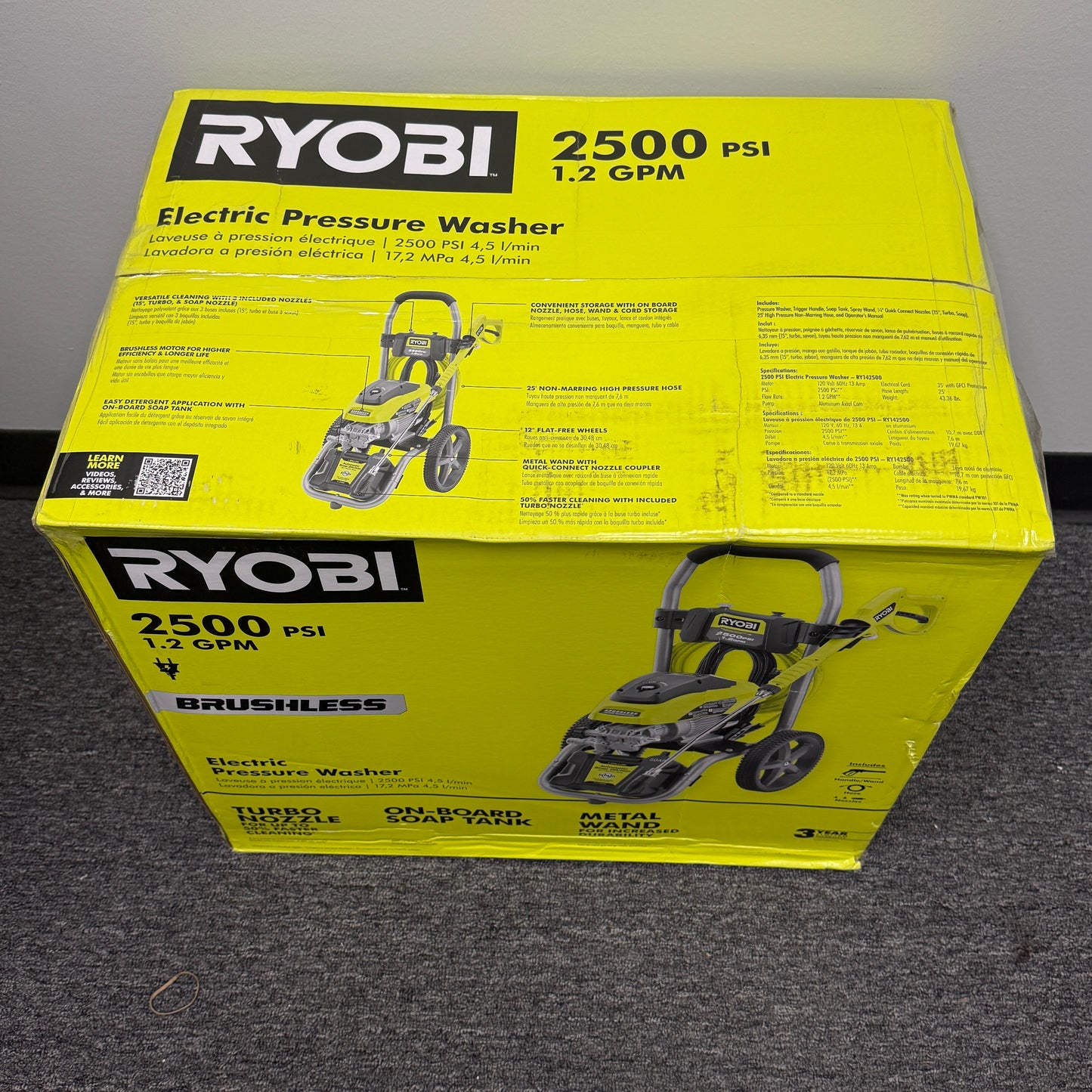 New Ryobi  120V Electric Pressure Washer RY142500