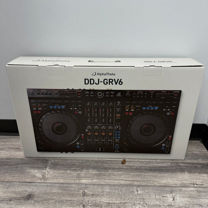 New AlphaTheta DDJ-GRV6 4-Channel DJ Controller w/ Scratch Pads USB Connectivity