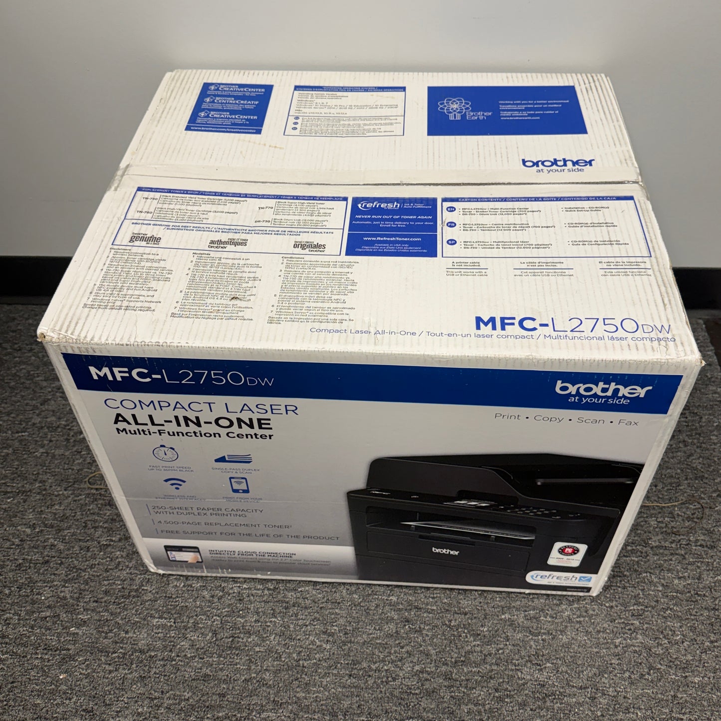 New Brother MFCL2750DWS  All-in-One Printer