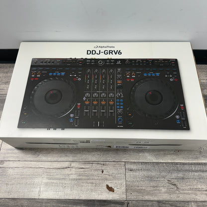 New AlphaTheta DDJ-GRV6 4-Channel DJ Controller w/ Scratch Pads USB Connectivity