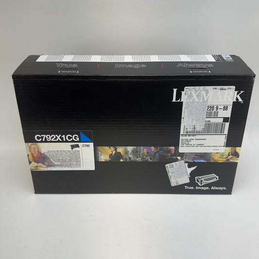 New Lexmark C792 C792X1CG Cyan Toner Cartridge
