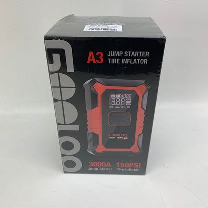 New GOOLOO A3 Jump Starter 3000A 12V Car Battery Booster