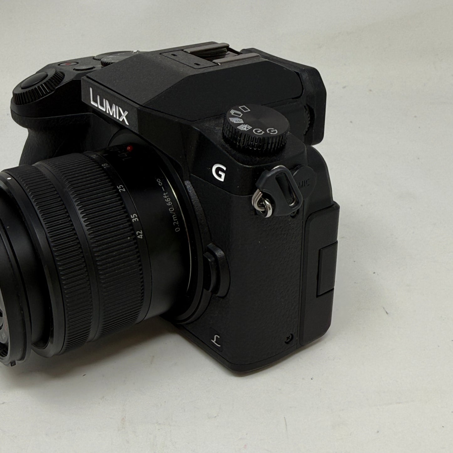 Panasonic Lumix DMC-G7 4K Mirrorless Camera w/14-42mm Lens,Charger & Hood Black