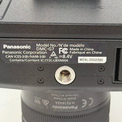 Panasonic Lumix DMC-G7 4K Mirrorless Camera w/14-42mm Lens,Charger & Hood Black