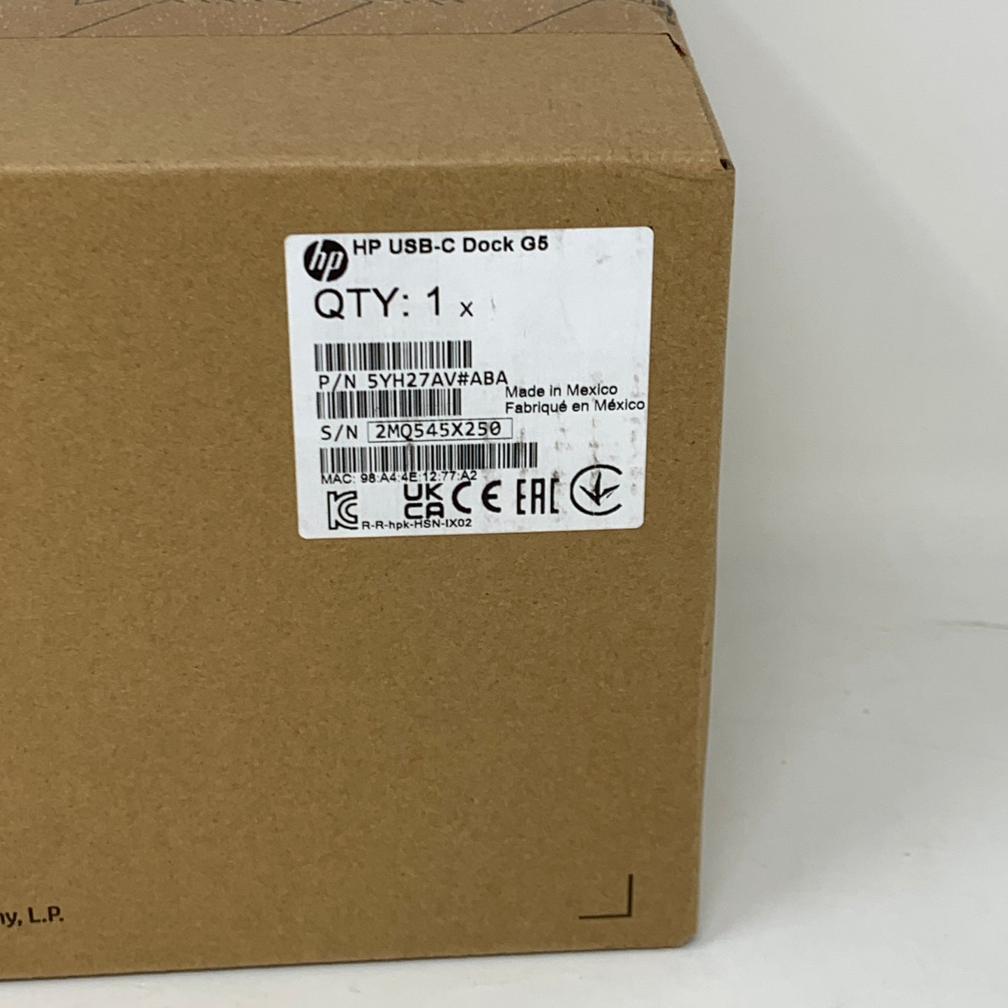 New HP USB-C Dock G5  Docking Station 5YH27AV#ABA