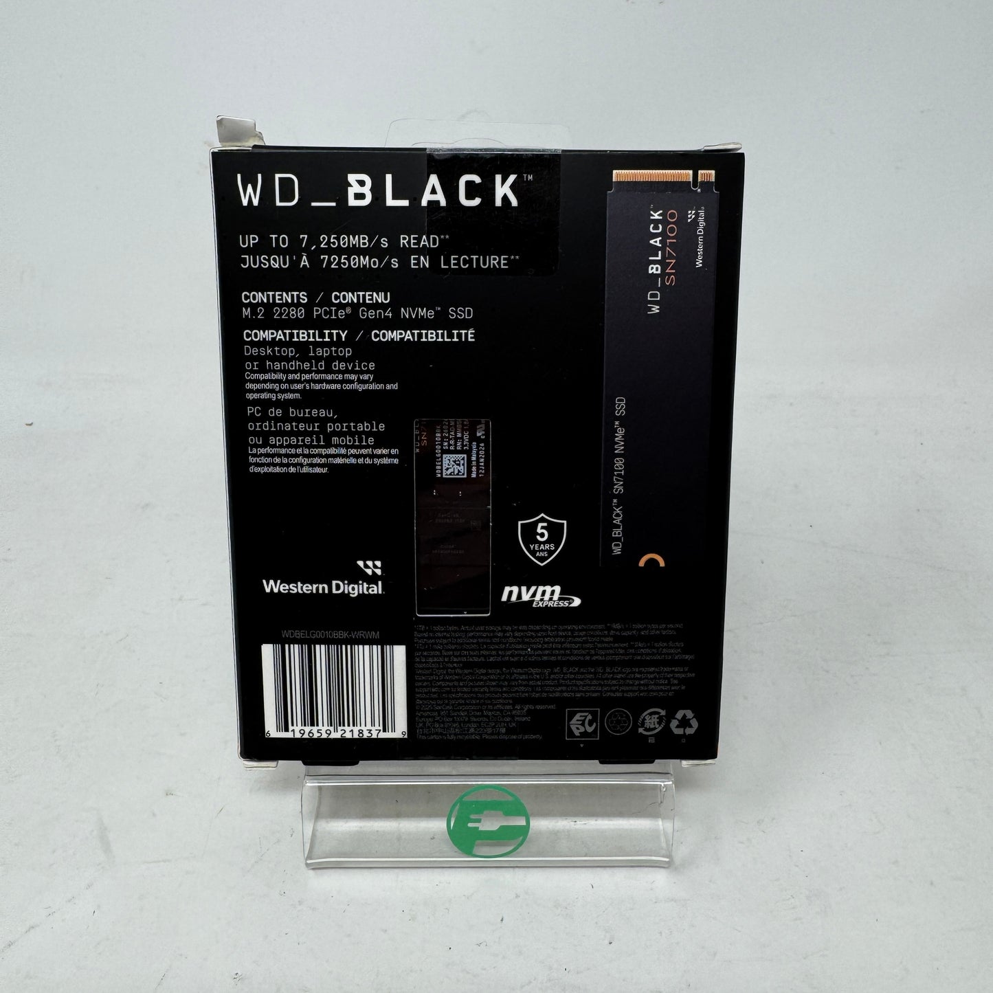 New WD 2280mm SN7100 1TB M.2 NVMe Gen 4.0 x 4 SSD WDBELG0010BBK-WRWM