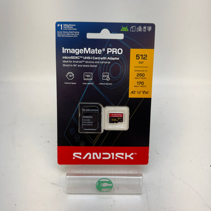 New SanDisk ImageMate PRO MicroSDXC UHS-1 Memory Card SDSQXBD-512G-AW6KA