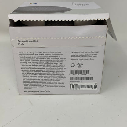 Google Home Mini Smart Speaker w/ Google Assistant GA00210-US