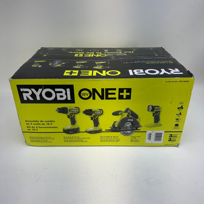 New Ryobi PCL1400K2 18V ONE+ Cordless 4-Tool Kit