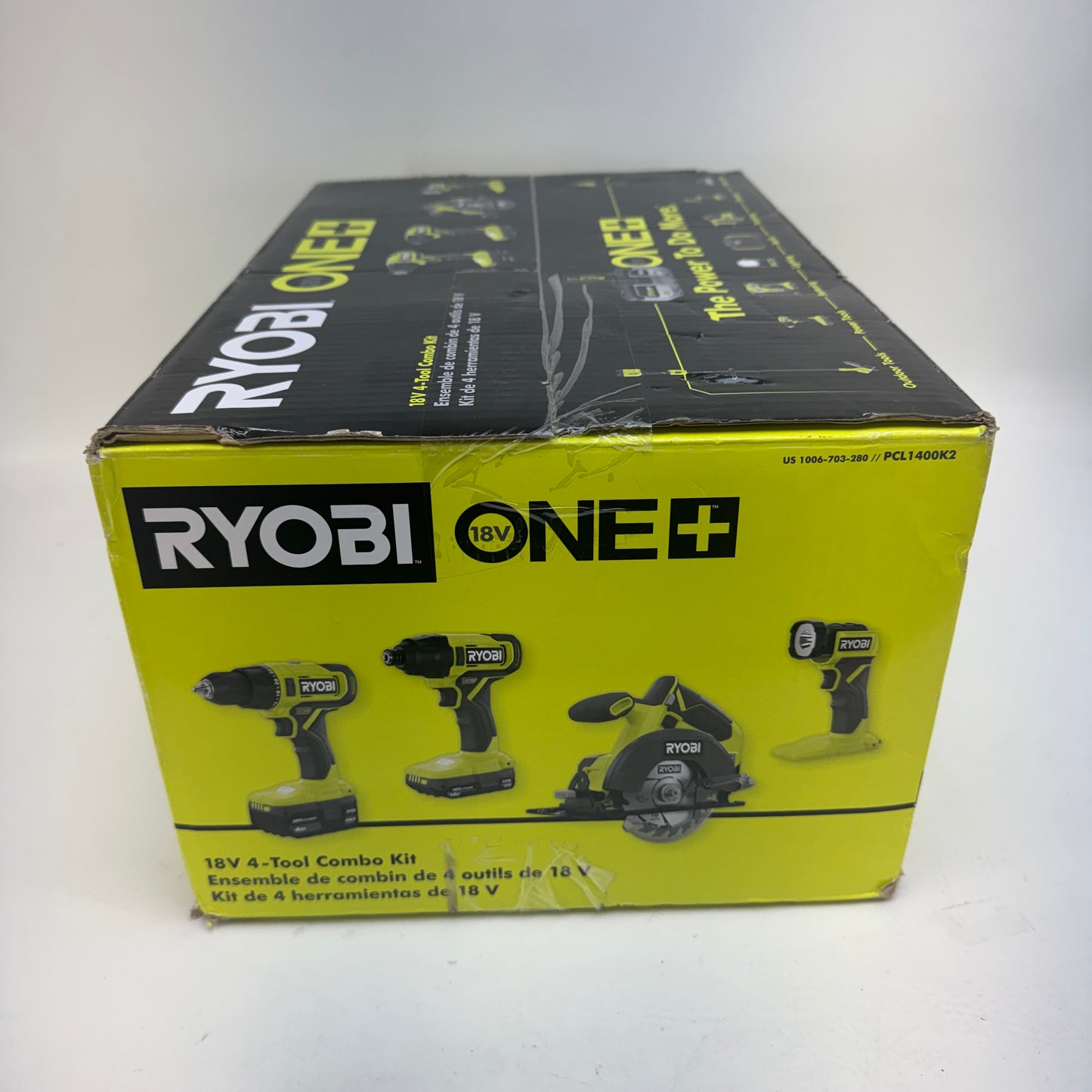 New Ryobi PCL1400K2 18V ONE+ Cordless 4-Tool Kit