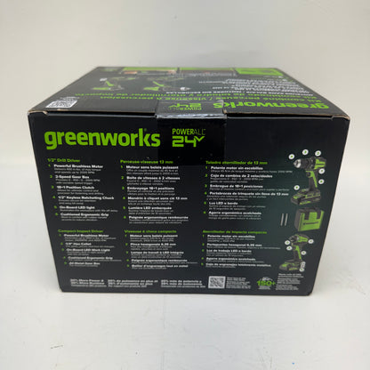 New Greenworks CKG3201 24V Cordless Drill/Impact Driver 94408452