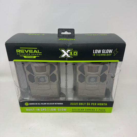 New Tactacam Reveal Pro 3.0 Cellular Trail Camera 2-Pack RV-XP3-BNDL1