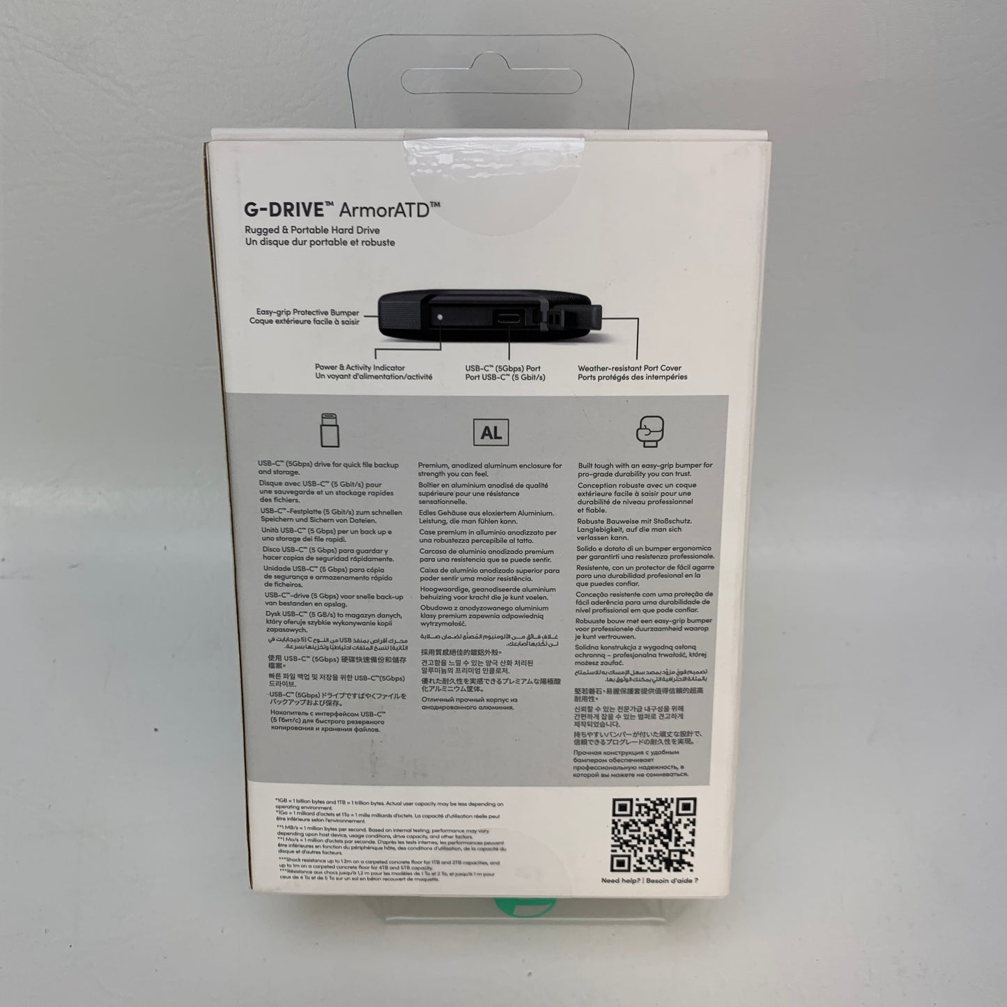 New SanDisk G-Drive ArmorATD 2TB Rugged External Hard Drive USB-C 3.2 IP54 HDD