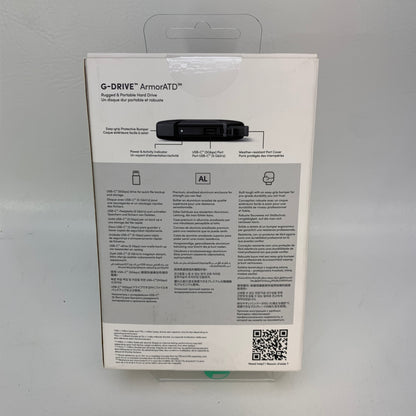 New SanDisk G-Drive ArmorATD 2TB Rugged External Hard Drive USB-C 3.2 IP54 HDD