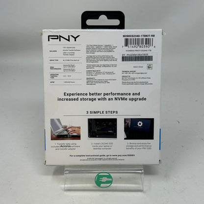 New PNY 2280mm CS2340  1TB M.2 NVMe Gen 4.0 x 4 SSD  M280CS2241-1TBKIT-RB