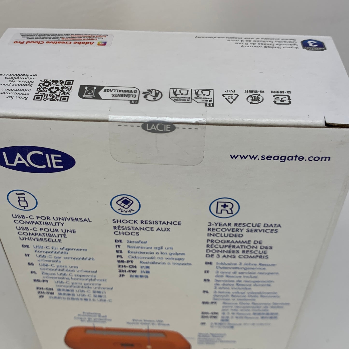 New LaCie 2.5" Rugged USB-C 4TB HDD STFR4000800