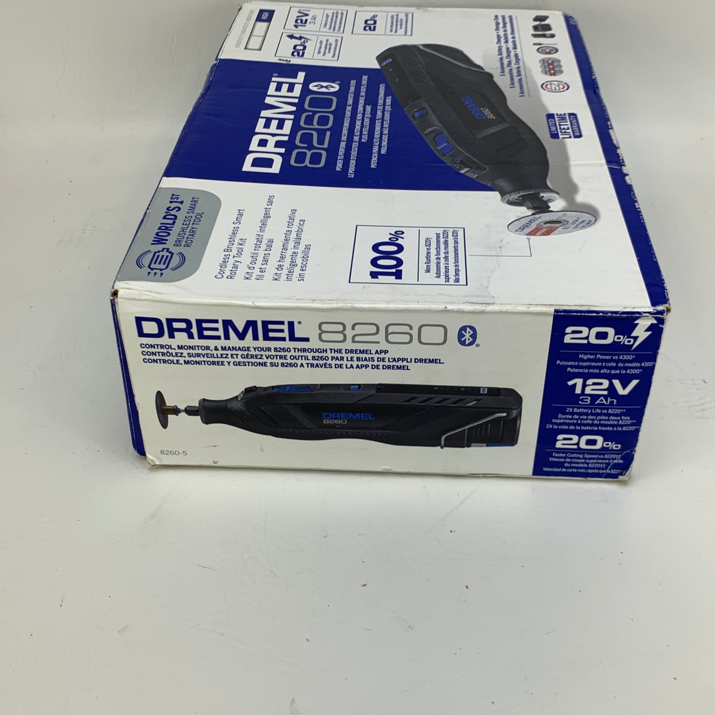 Dremel 8260 Cordless Brushless Smart Rotary Tool Kit 12V Li-ion