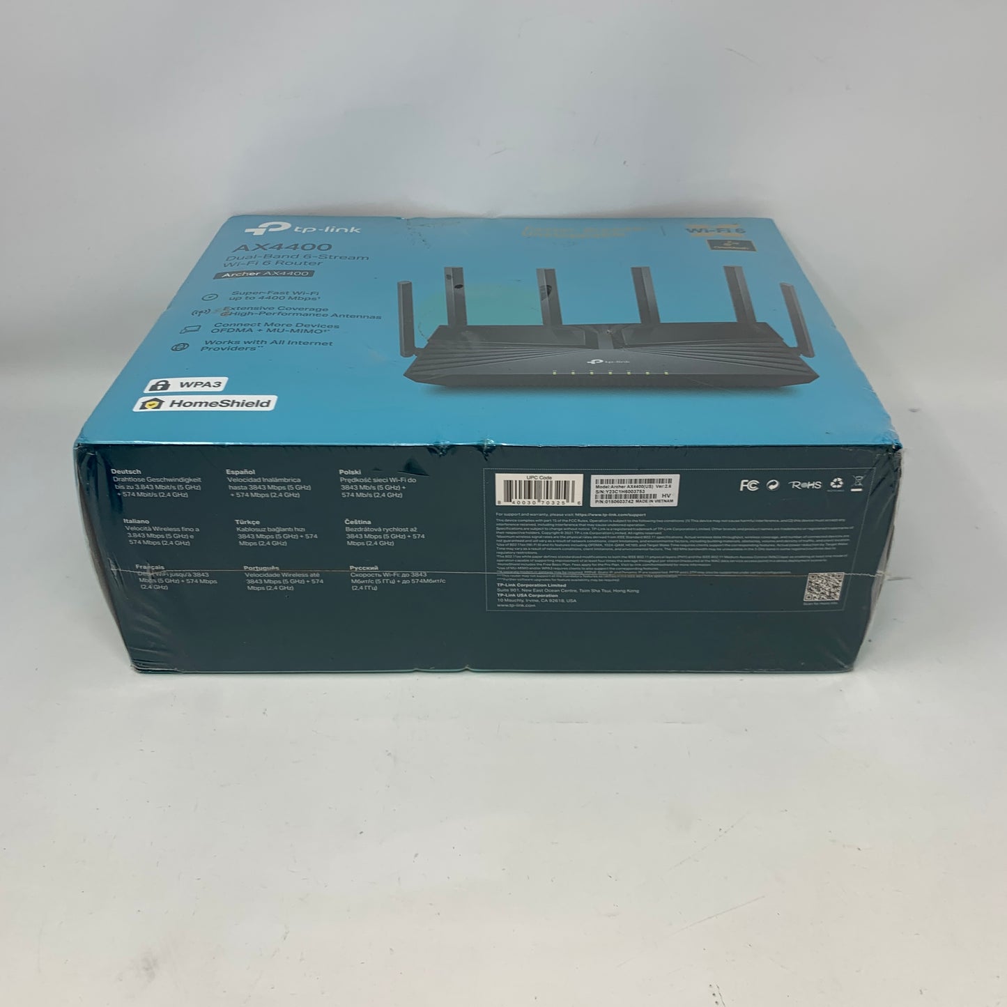 New TP-Link Archer Dual Band WiFi 6 AX4400 Mesh WiFi Router