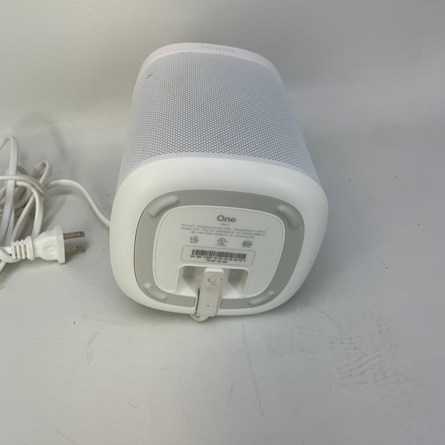 Sonos One (Gen 2) Smart Speaker White S18 Wireless Alexa Google Assistant