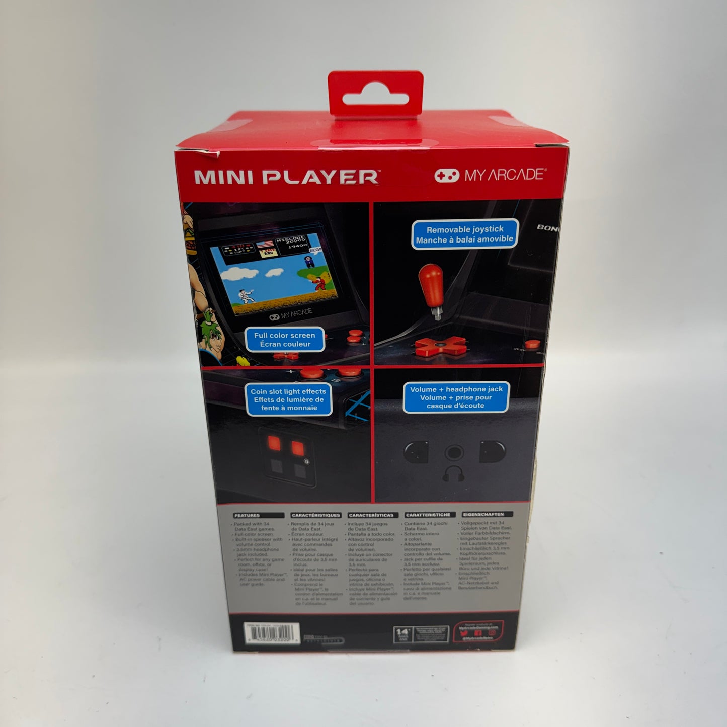 New My Arcade Data East Classics Mini Player Retro Arcade Cabinet 34 Games 3200