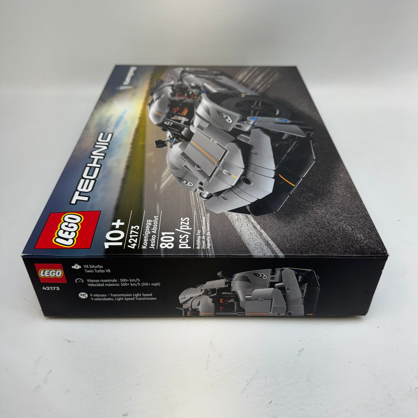 New LEGO Technic Koenigsegg Jesko Absolut Grey Hypercar Set 42173