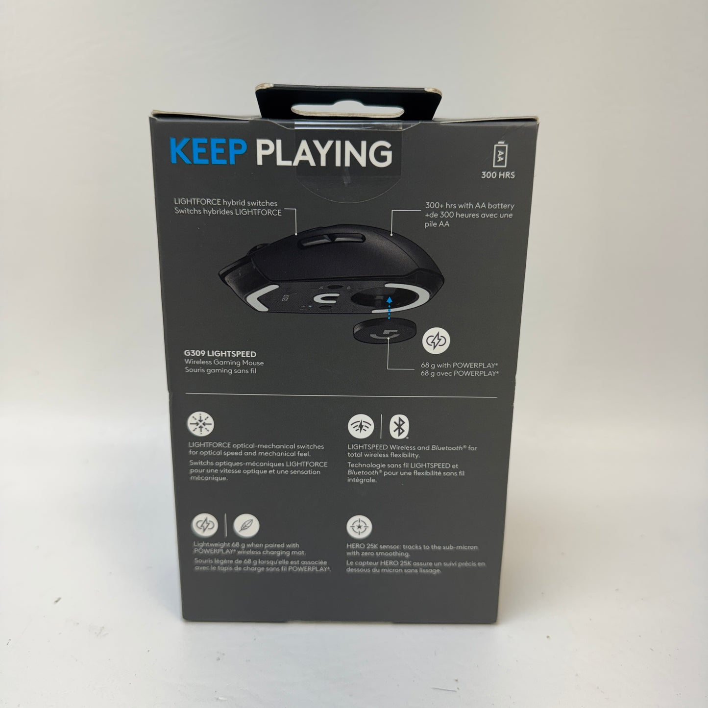 New Logitech G309 Lightspeed Wireless Bluetooth Gaming Mouse Black 910-007197