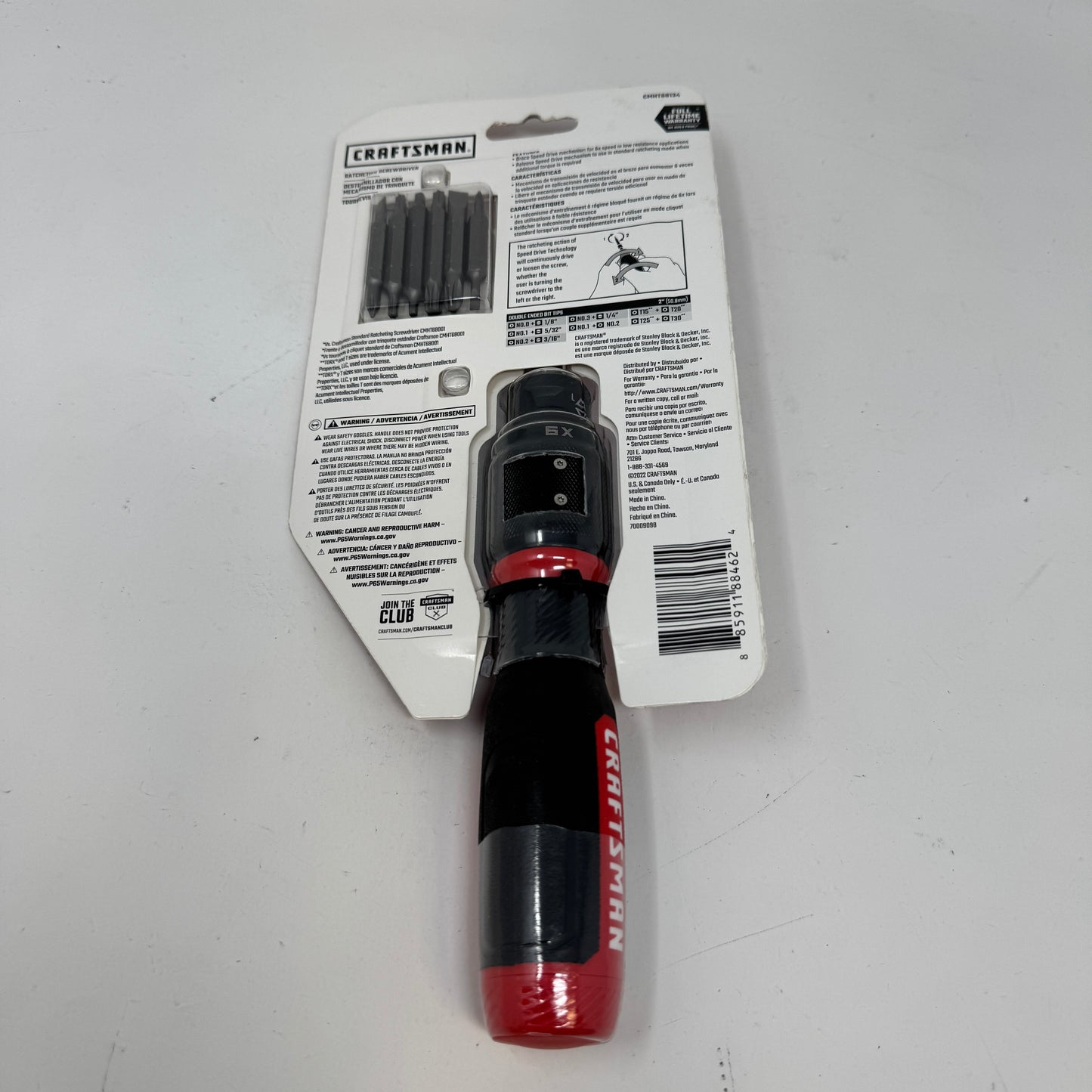 New Craftsman CMHT68134 15-Pc 6X SpeedDrive Ratcheting Multi-Bit Screwdriver Set