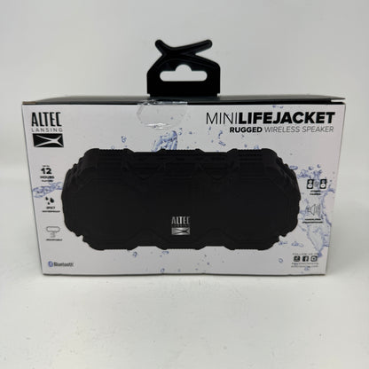 New Altec MiniLifeJacket Portable Bluetooth Speaker IMW475BOX-BLK Waterproof 