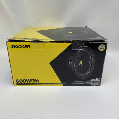 Kicker 44CWCS124 CompC 12 600 Watt 4 Ohm Single Voice Coil Car Audio Subwoofer
