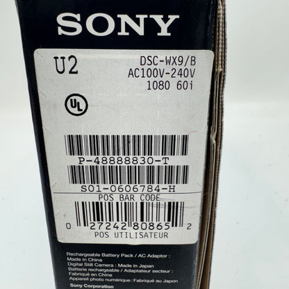 Sony Cyber-Shot DSC-WX9 16.2MP Compact Digital Camera Black