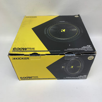 Kicker 44CWCS124 CompC 12 600 Watt 4 Ohm Single Voice Coil Car Audio Subwoofer