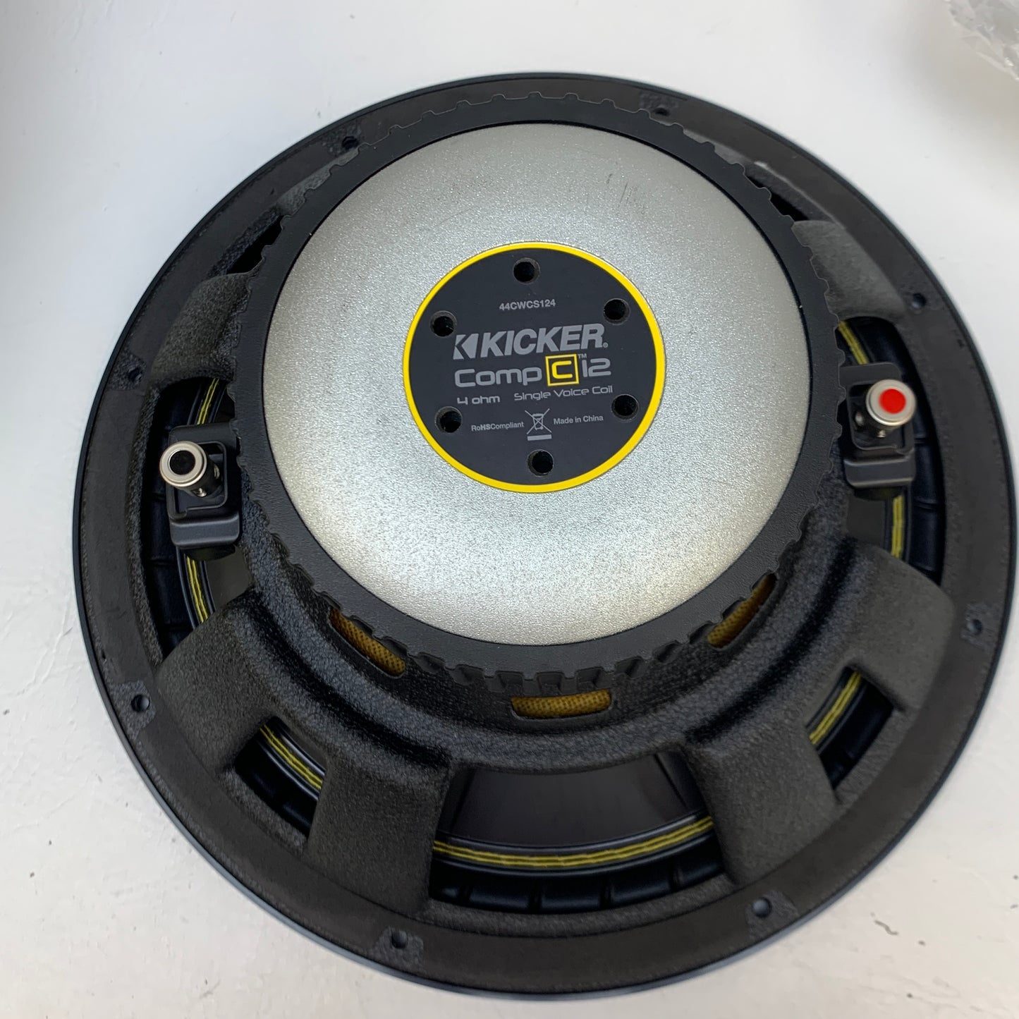 Kicker 44CWCS124 CompC 12 600 Watt 4 Ohm Single Voice Coil Car Audio Subwoofer