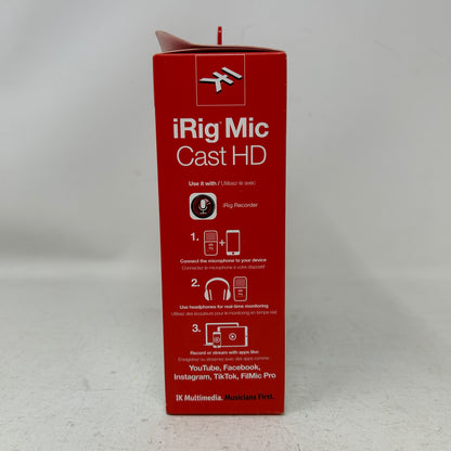 New IK Multimedia iRig Mic Cast HD Digital Microphone for iPhone iPad Android
