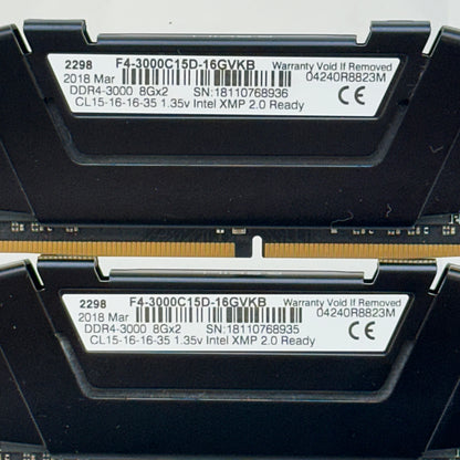 G.Skill Ripjaws V 16GB (2x8GB) RAM DDR4 2133MHz F4-3000C15D-16GVKB