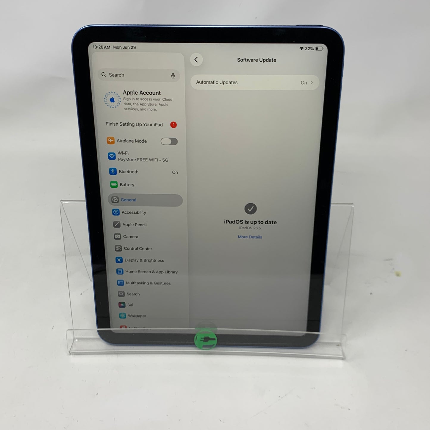 WiFi Only Apple iPad 10th Gen 64GB Blue MPQ13LL/A
