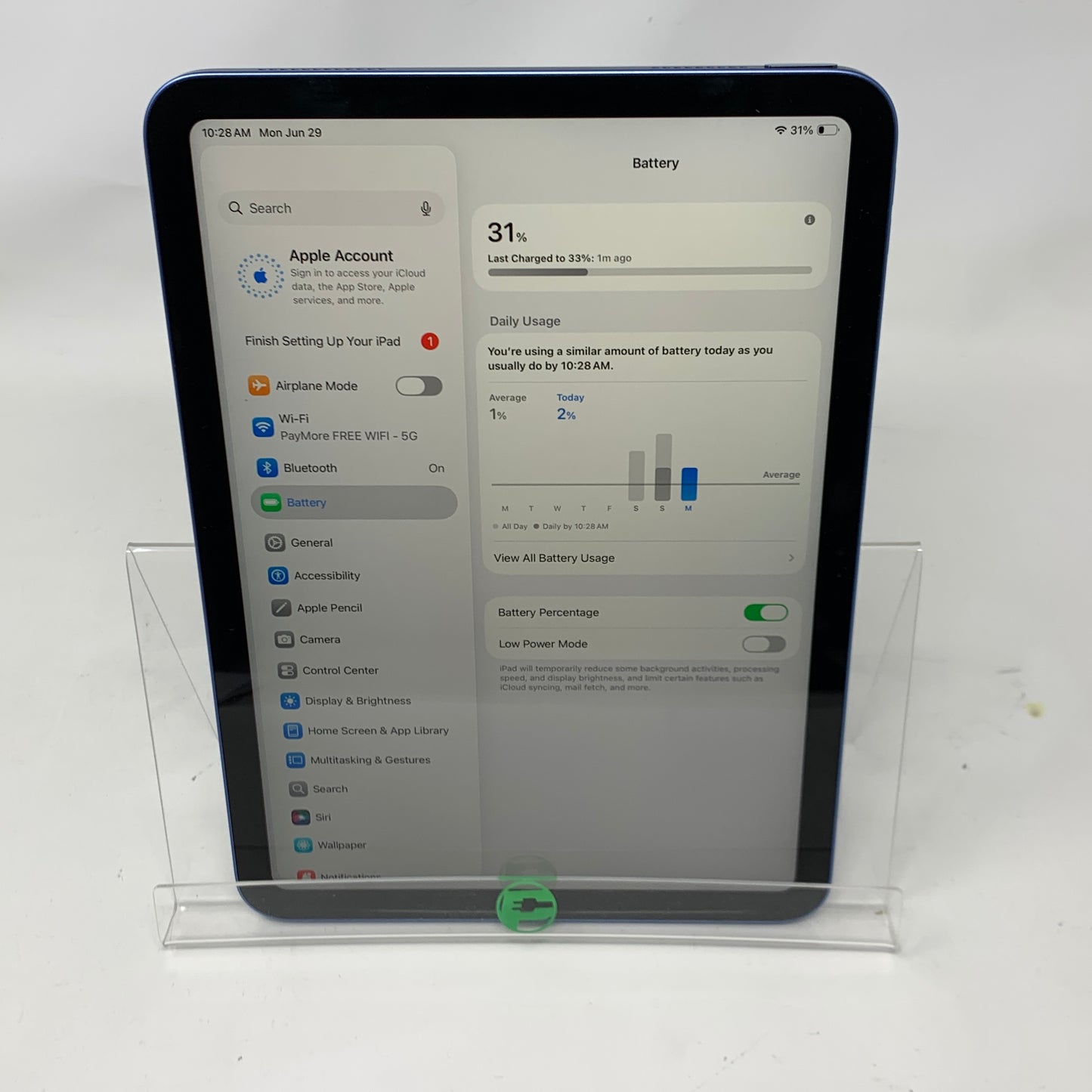 WiFi Only Apple iPad 10th Gen 64GB Blue MPQ13LL/A