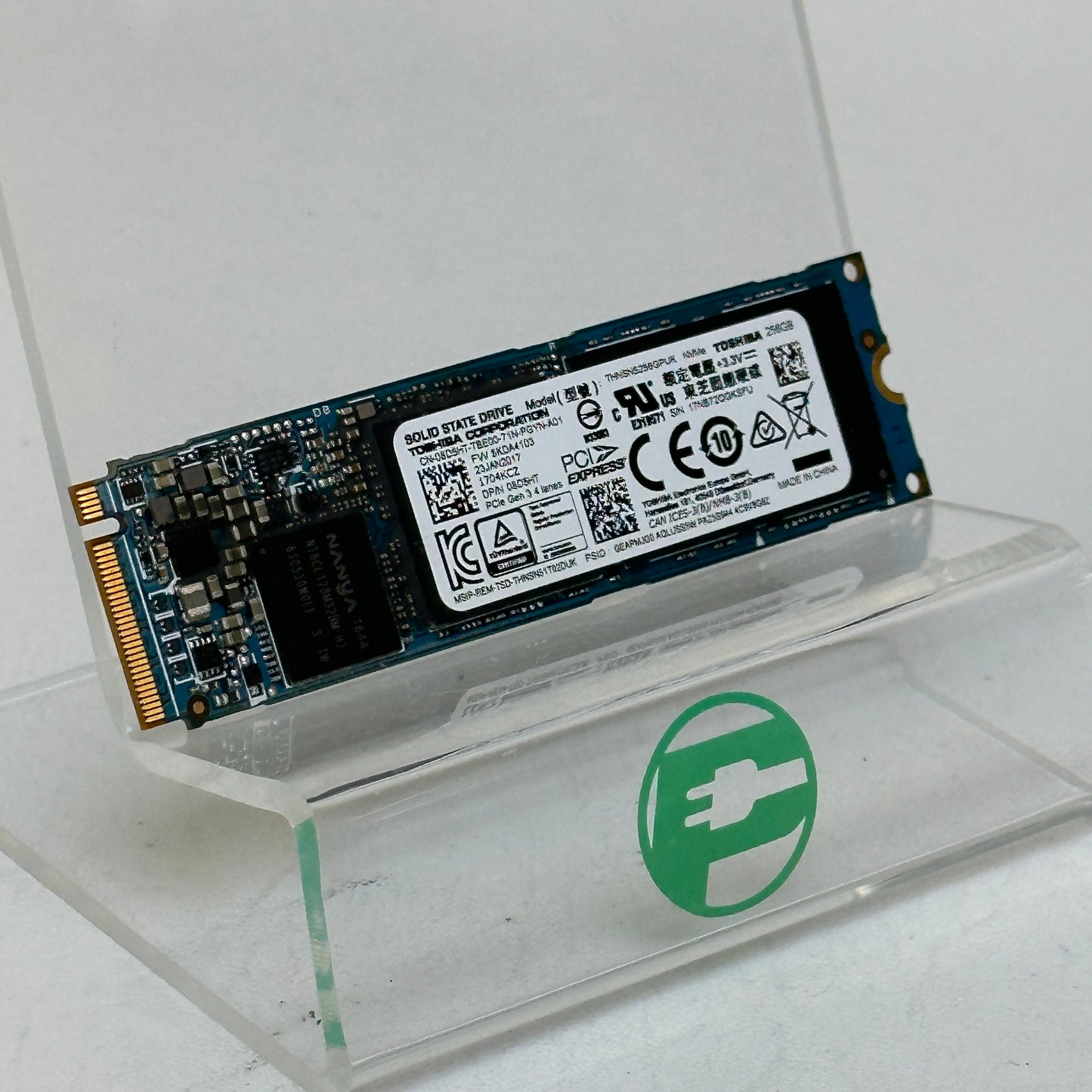 Toshiba M.2 2280 THNSN5256GPUK 256GB PCIe Gen 3.0 x4 SSD 08D5HT