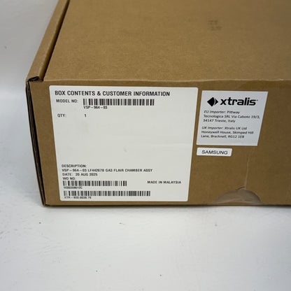 New XTRALIS VSP-964-03 GA3 Flair Chamber Assy